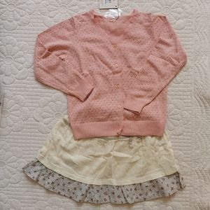 NWT Hanna Andersson Girls Cotton Polka Dot cardiga